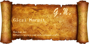 Giczi Margit névjegykártya